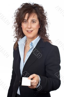 Handing a blank card