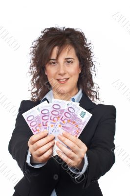 Holding a fan of money