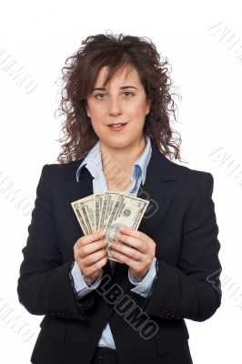 Holding a fan of money