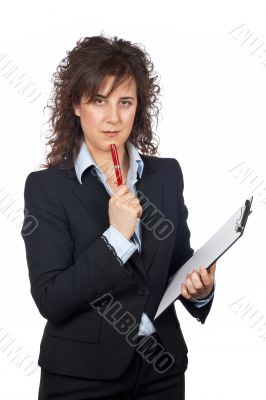 Serious business woman