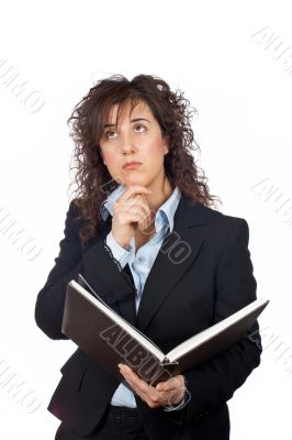 Business woman with book