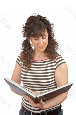 Woman reading a book