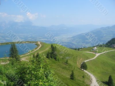 Lake on top of the mountain