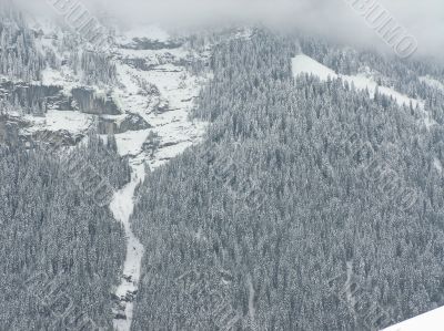 Winter landscape in Switzerland