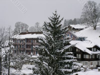 Winter landscape in switzerland