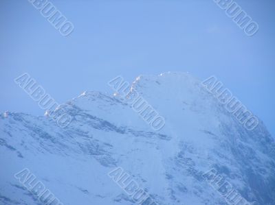 Snowy mountain in Switzerland