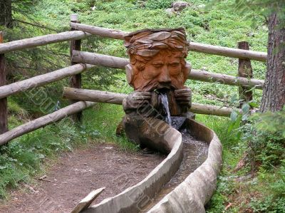 Wooden sculpture in Carinthia (Austria)