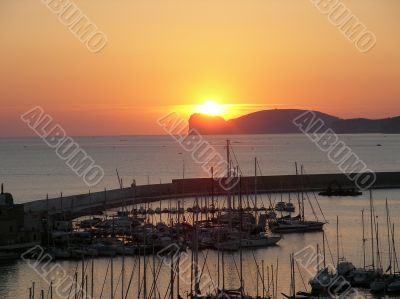 Sunset in Alghero (Italy)