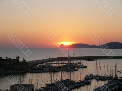 Sunset in Alghero (Italy)