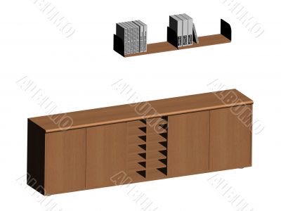 Shelf and cabinet