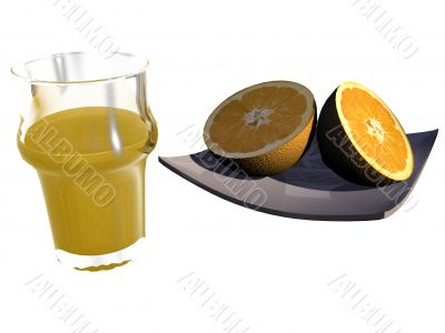 Oranges and juice