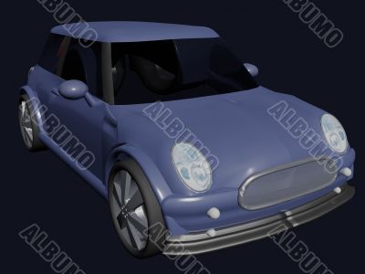 Small blue car