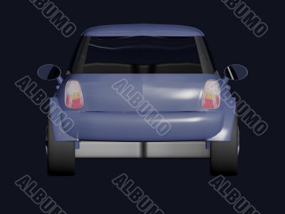 Small blue car