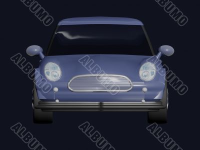 Small blue car