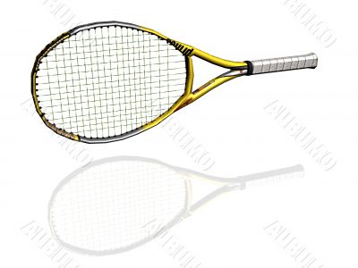 Yellow tennis racket