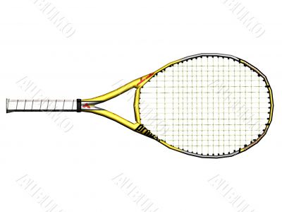 Yellow tennis racket