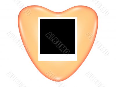 Copper valentine heart with photo space