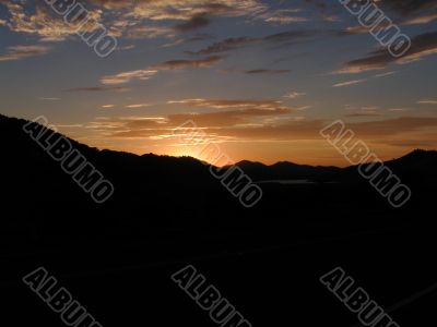 Sunset with beautiful clouds