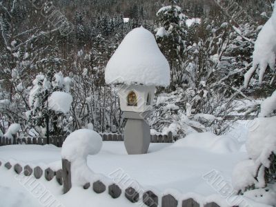 Beautiful winter landscape with trees