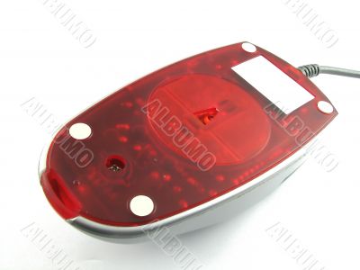 Bottom of an infrared computer mouse