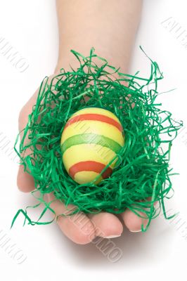 Holding an Easter Egg