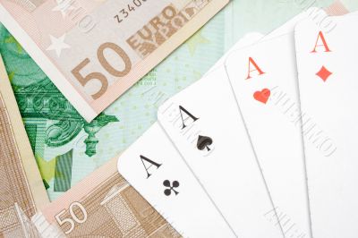 Four Aces on Banknotes