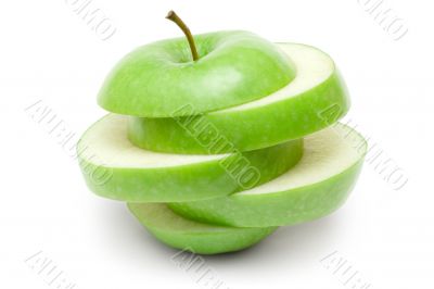 Sliced Green Apple