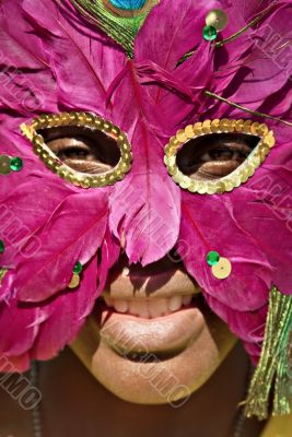 masked african girl