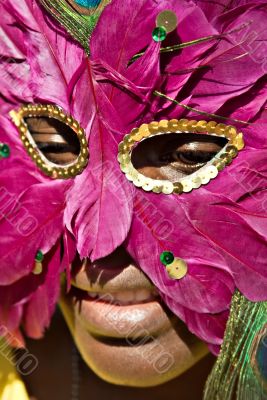 masked african girl