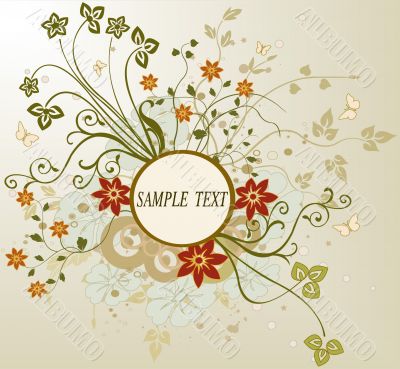 Abstract  floral background  - vector