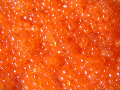 A lot of red caviar