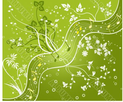 Abstract  floral background  - vector