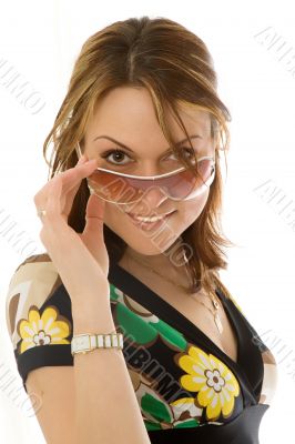 sexy young woman in sun glasses