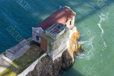 Old house at the Golden Gate Bridge