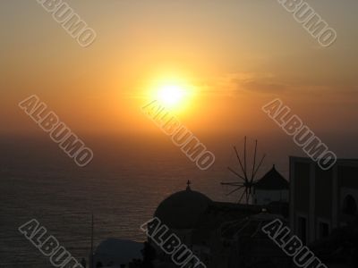 sunset Oia, Santorini