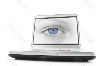 Laptop blue eye