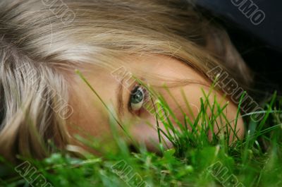  Girl in a grass