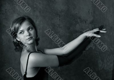 Portrait of the beautiful girl