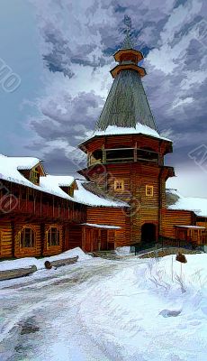 Tower of the Kremlin in city of masters