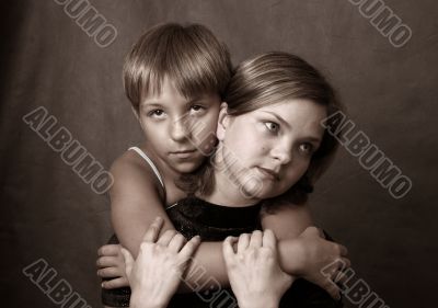 Portrait of the niece and the aunt