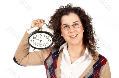 Holding a clock