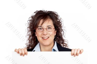 Curious business woman