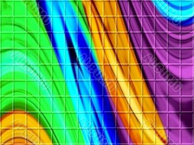 rainbow waveform lattice background