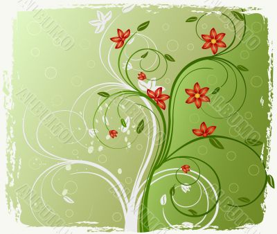 Abstract  floral background  - vector
