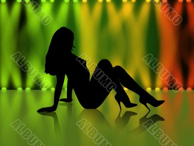 Sexy girl silhouette