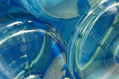water bottles abstract