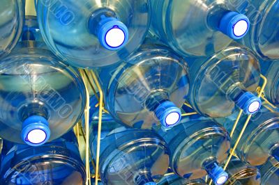 water bottles background