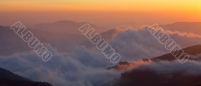 Mountains over the fog