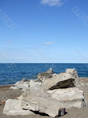 Large Rocks on the Beach