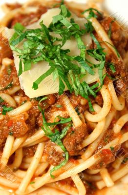 Bolognese Mixed With Spaghetti